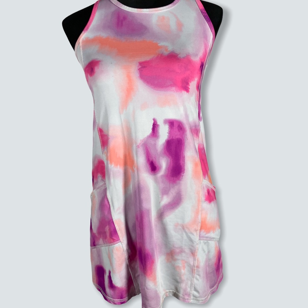 Avia Girl's L(10-12) Tie Dye Tennis/Sport/Casual Dress, Stretchy/Pockets/Mesh